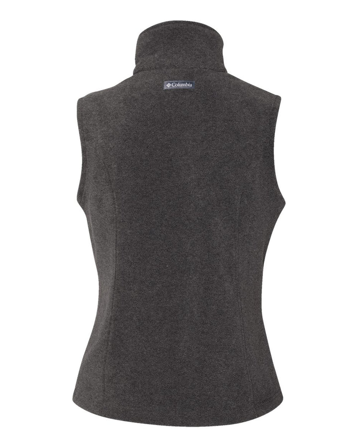 Rear View of Charcoal Heather Women’s Benton Springs™ Fleece Vest - 212471