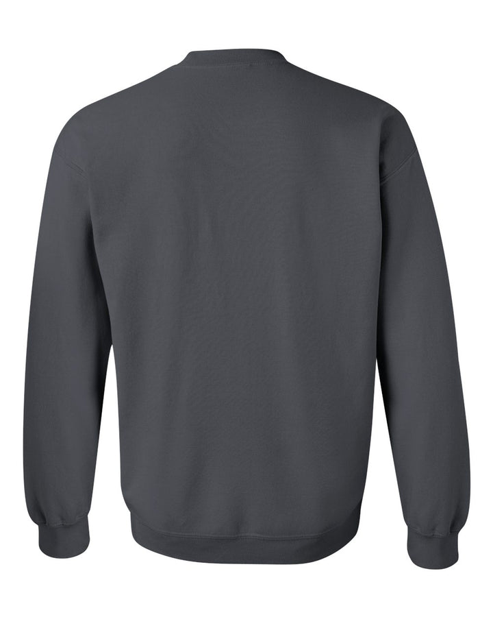 Rear View of Charcoal Heavy Blend™ Crewneck Sweatshirt - 18000