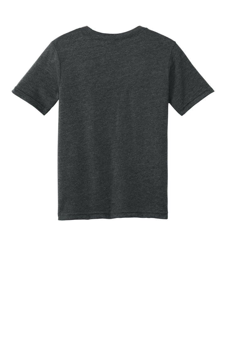 Rear View of Charcoal Next Level Apparel Youth CVC Tee NL3312