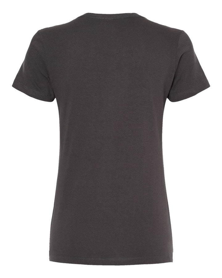 Rear View of Charcoal Women's Gold Soft Touch T-Shirt - 4810