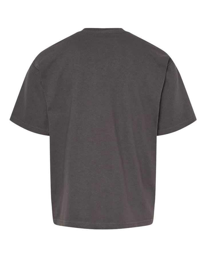 Rear View of Charcoal Youth Gold Soft Touch T-Shirt - 4850
