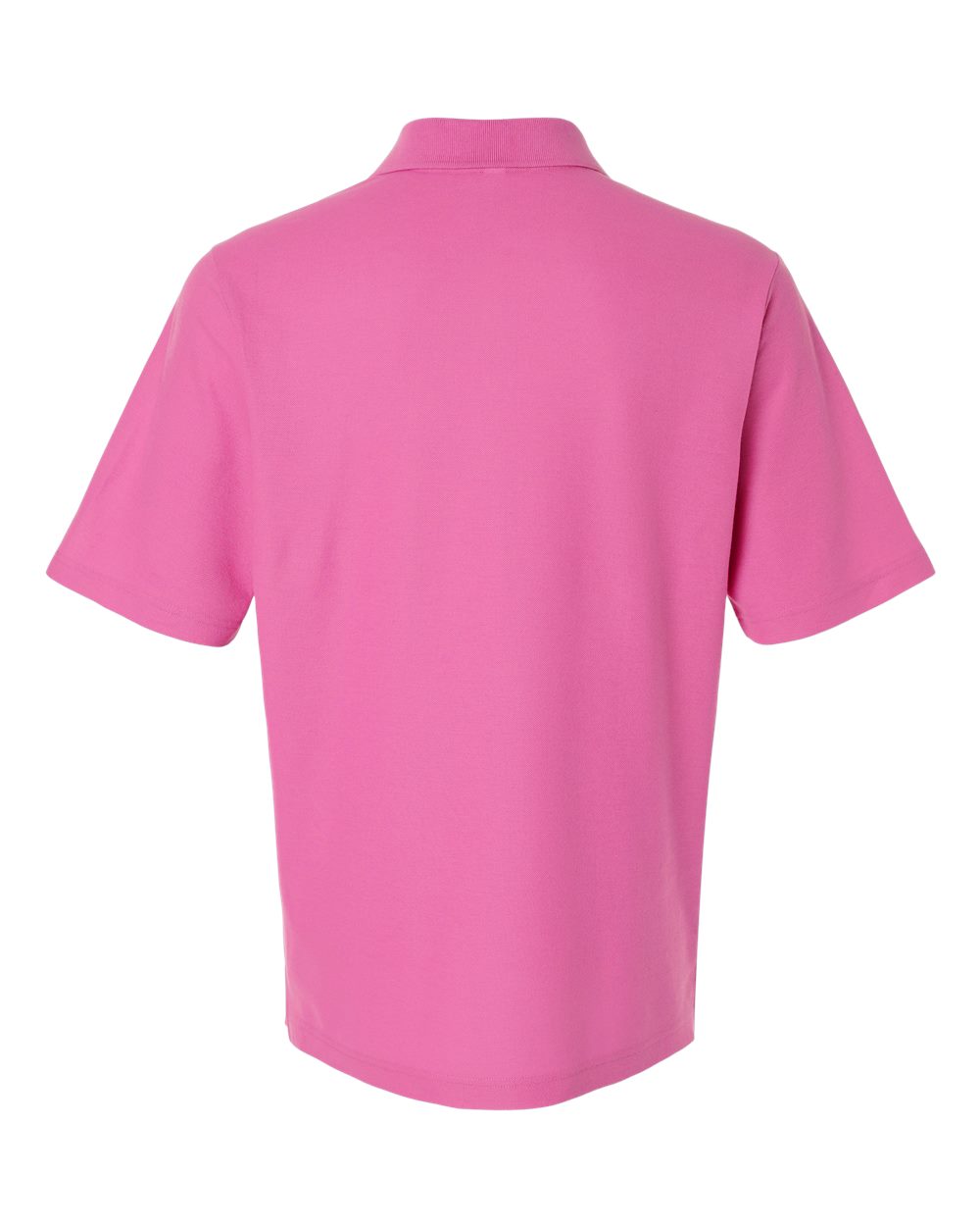 Rear View of Charity Pink Men's Resolve CVC Performance Pique Polo - CE106