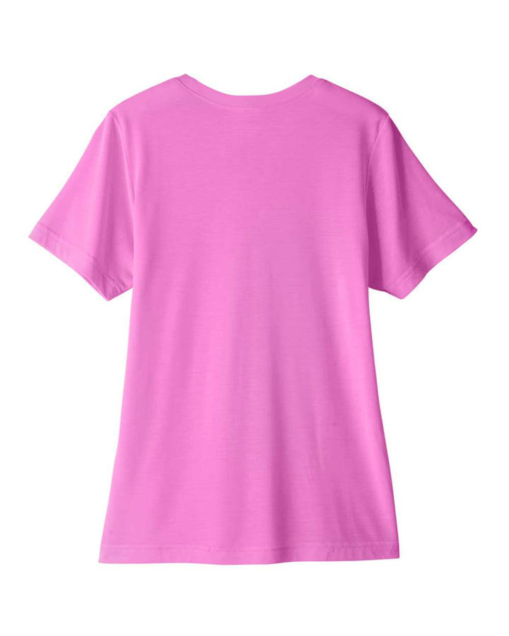Rear View of Charity Pink Women's Fusion ChromaSoft™ Performance T-Shirt - CE111W