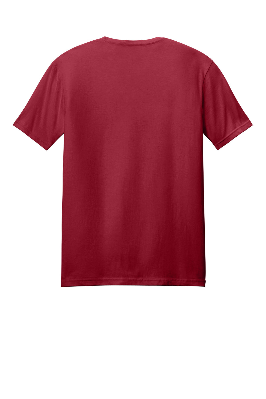 Rear View of Cherry Red Gildan Softstyle T-Shirt. 64000
