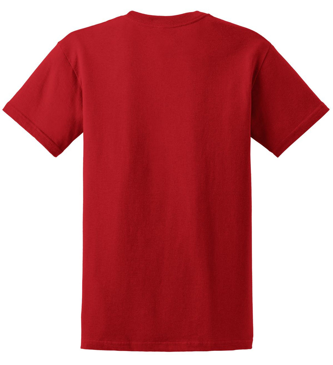 Rear View of Cherry Red Gildan - Ultra Cotton 100% US Cotton T-Shirt. 2000