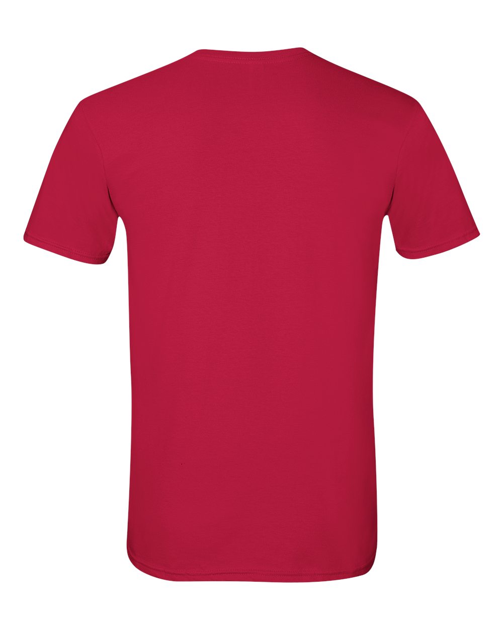 Rear View of Cherry Red Softstyle® T-Shirt - 64000