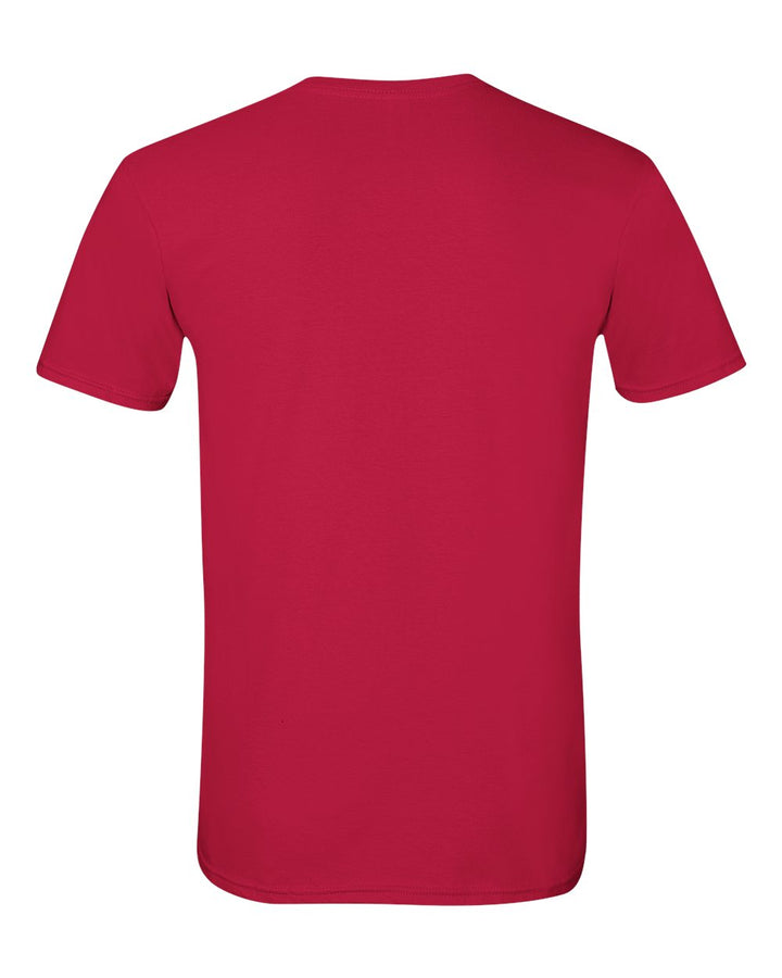 Rear View of Cherry Red Softstyle® T-Shirt - 64000