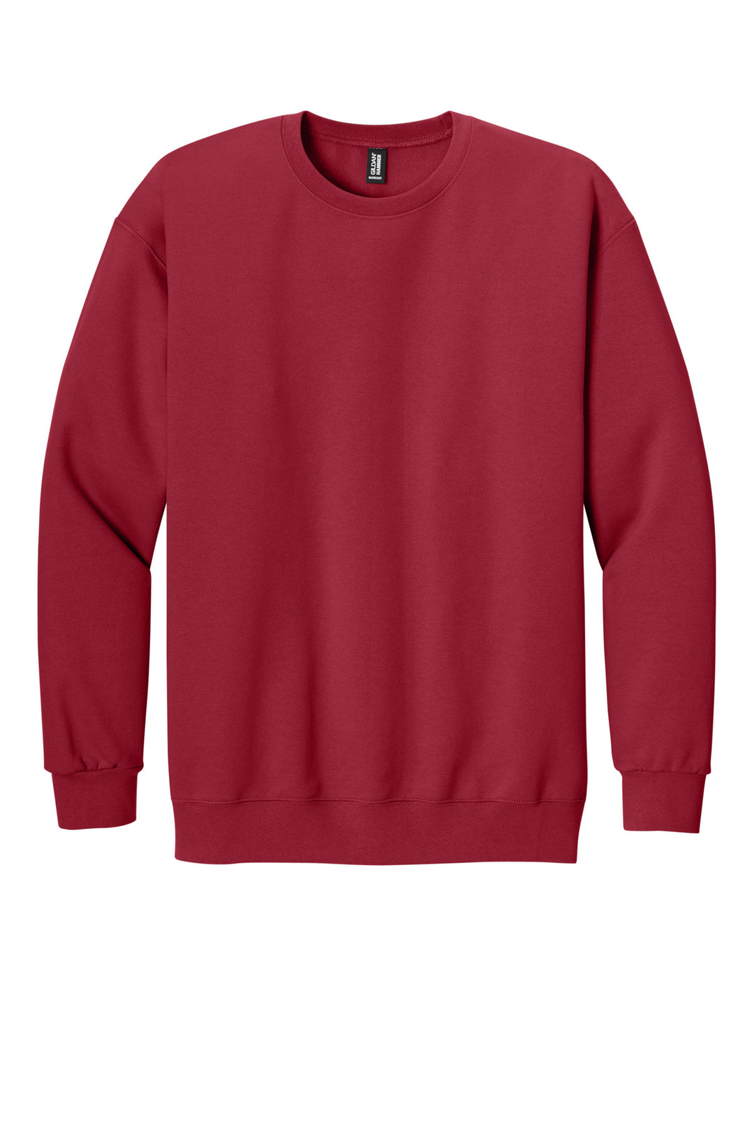 Rear View of CherryRed Gildan Hammer Maxweight Crewneck Sweatshirt 19000