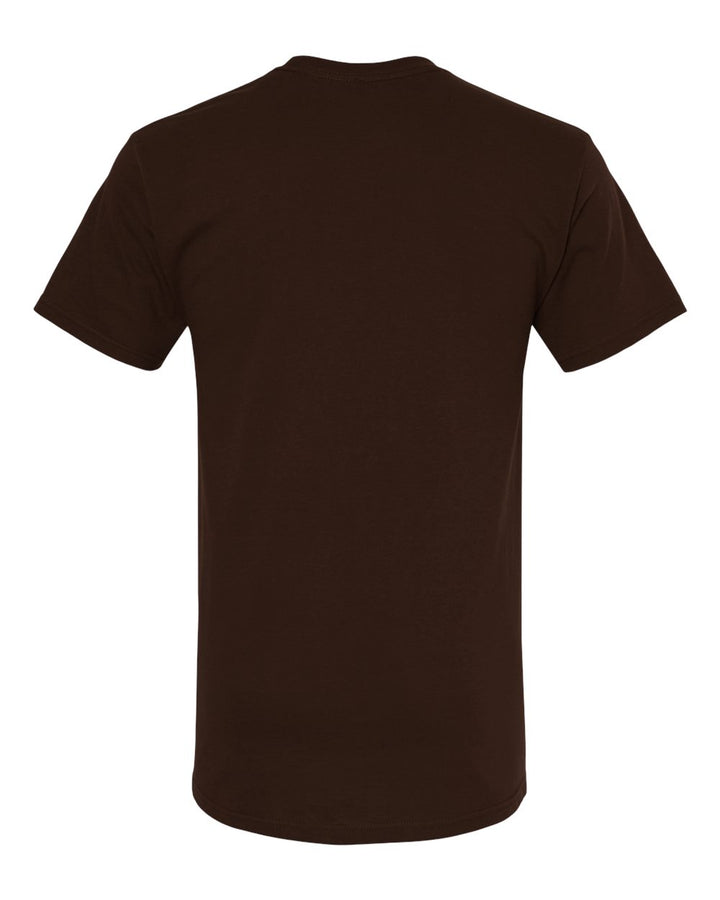 Rear View of Chocolate Gold Soft Touch T-Shirt - 4800