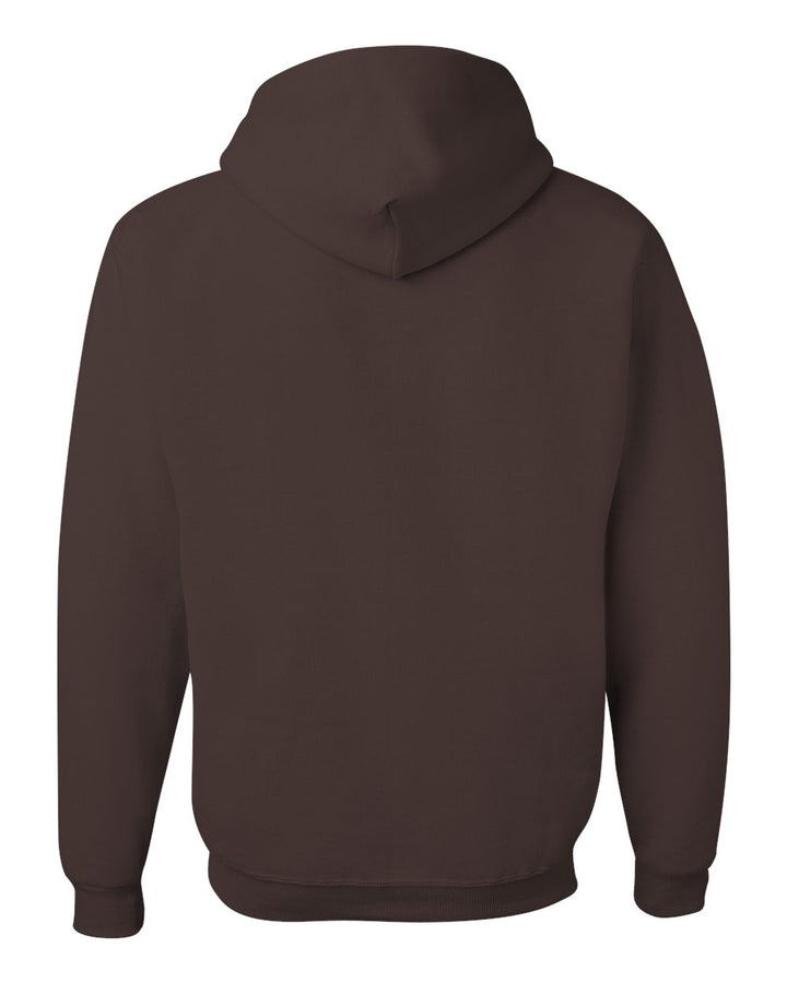 Rear View of Chocolate NuBlend® Hooded Sweatshirt - 996MR