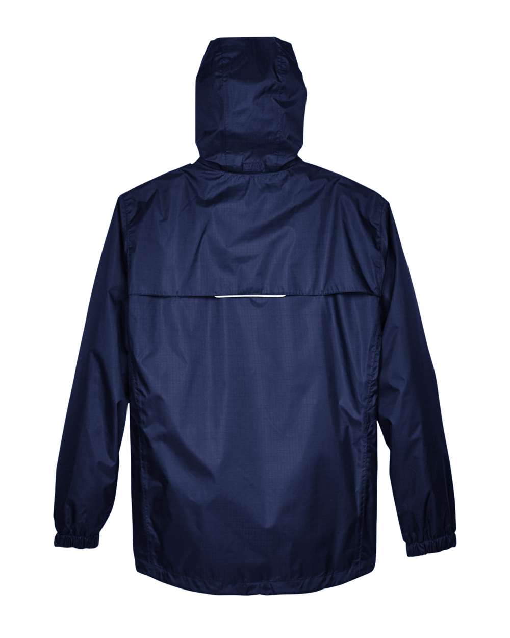 Rear View of Classic Navy Men's Climate Seam Sealed Lightweight Variegated Ripstop Jacket - 88185