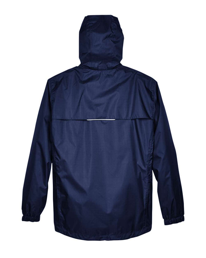 Rear View of Classic Navy Men's Climate Seam Sealed Lightweight Variegated Ripstop Jacket - 88185
