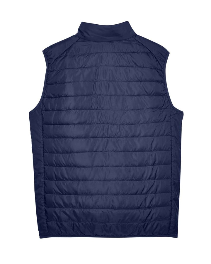 Rear View of Classic Navy Men's Prevail Packable Puffer Vest - CE702