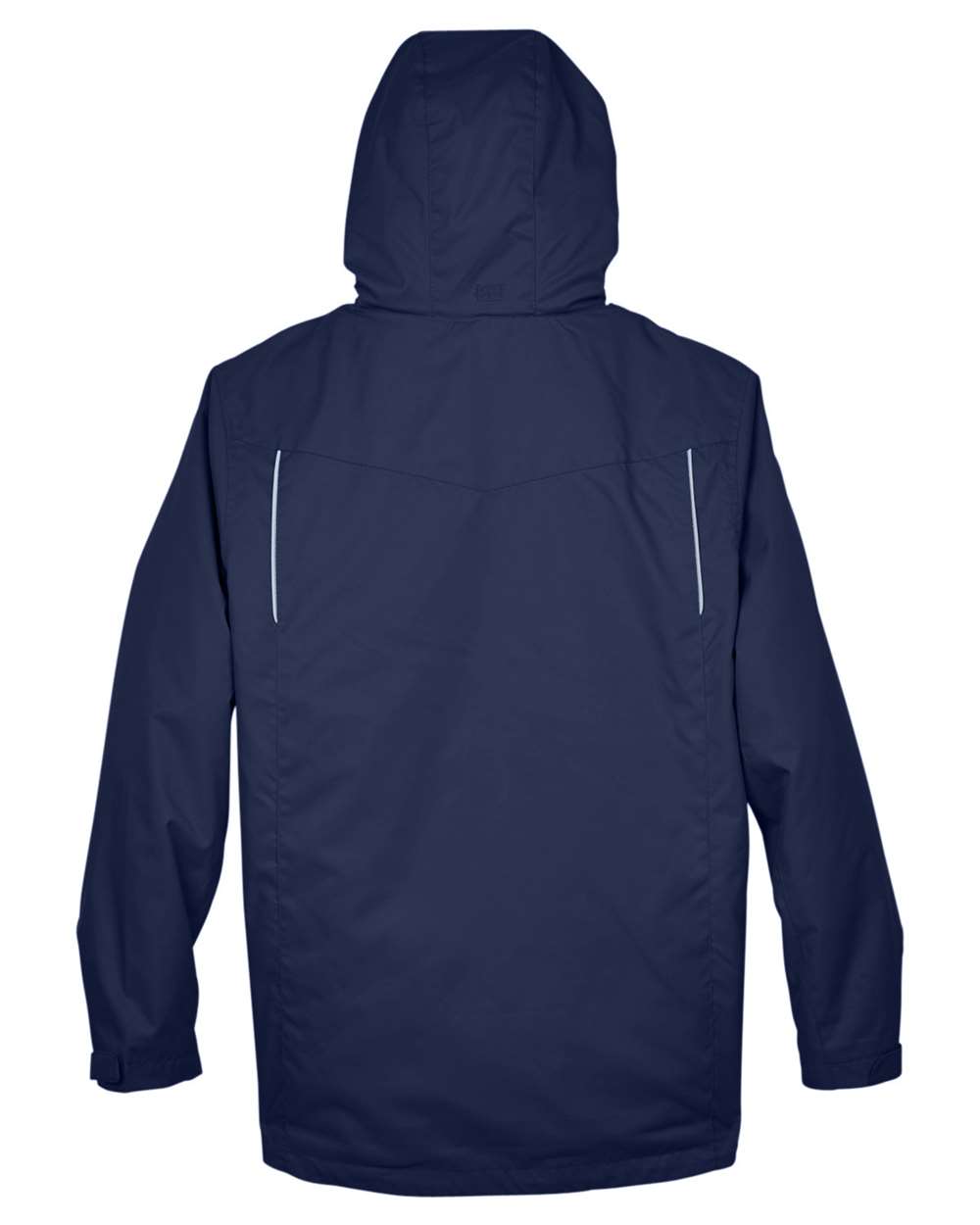 Rear View of Classic Navy Men's Region 3-in-1 Jacket with Fleece Liner - 88205