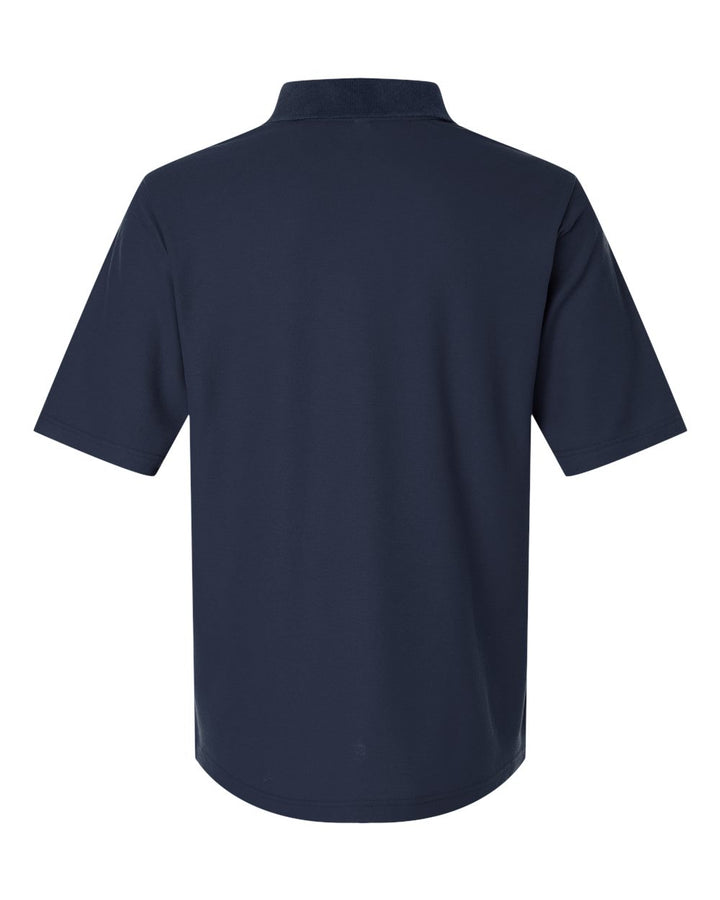 Rear View of Classic Navy Men's Resolve CVC Performance Pique Polo - CE106