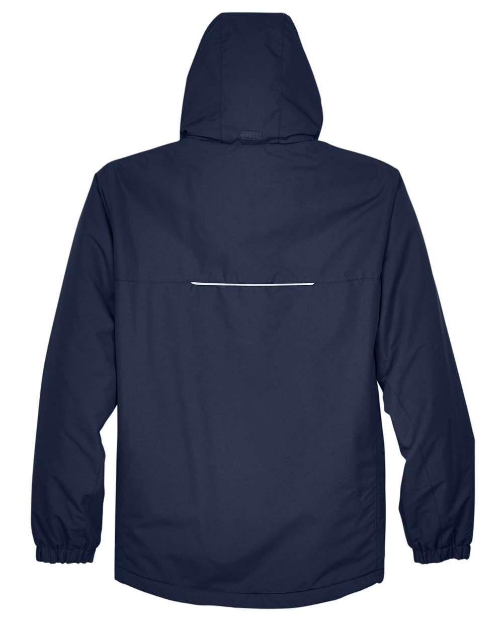 Rear View of Classic Navy Men's Tall Profile Fleece-Lined All-Season Jacket - 88224T