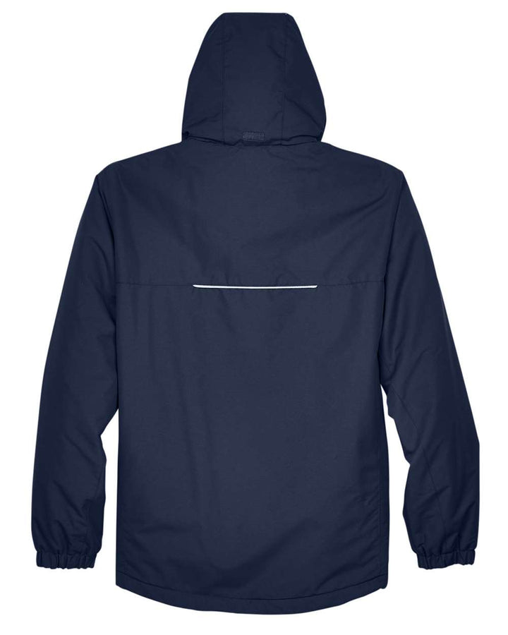 Rear View of Classic Navy Men's Tall Profile Fleece-Lined All-Season Jacket - 88224T