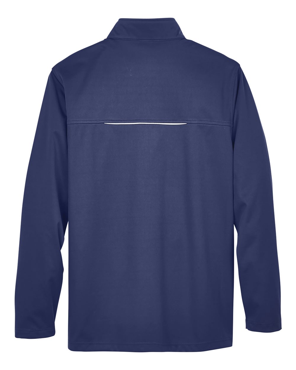 Rear View of Classic Navy Men's Techno Lite Three-Layer Knit Tech-Shell - CE708