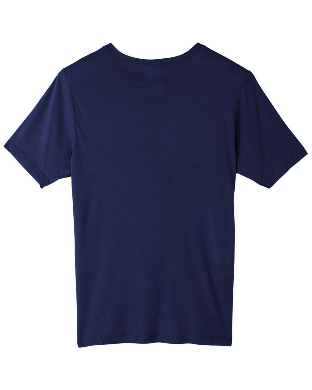 Rear View of Classic Navy Unisex Fusion ChromaSoft™ Performance T-Shirt - CE111