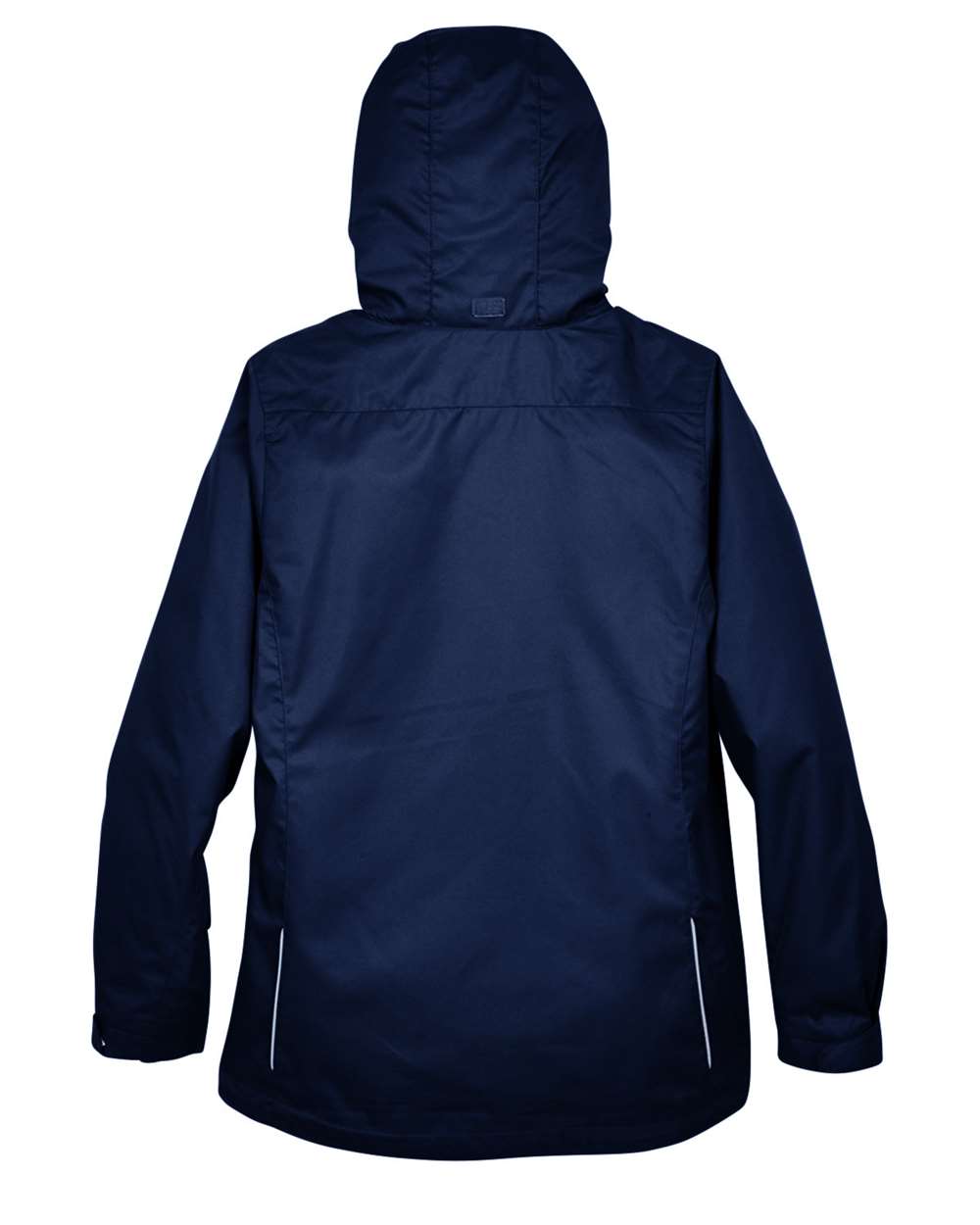 Rear View of Classic Navy Women's 3-in-1 Jacket with Fleece Liner - 78205