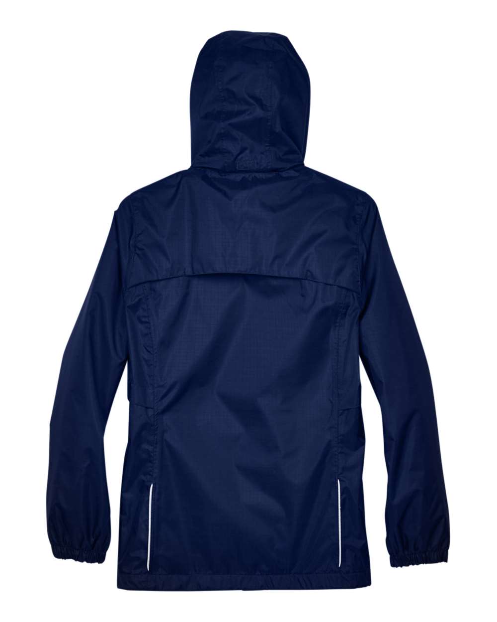 Rear View of Classic Navy Women's Climate Seam-Sealed Lightweight Variegated Ripstop Jacket - 78185