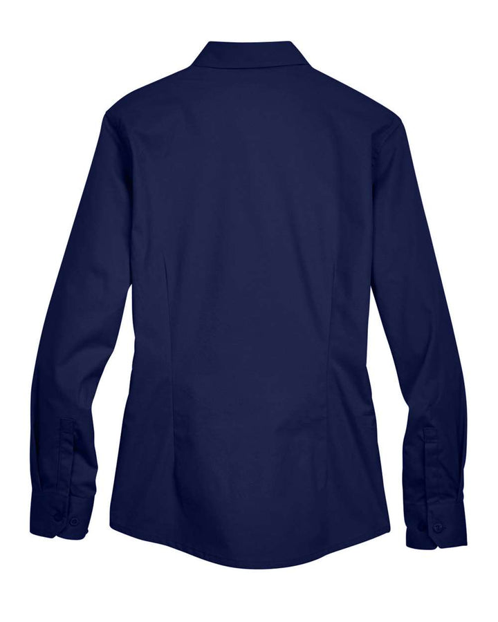 Rear View of Classic Navy Women's Operate Twill Shirt - 78193
