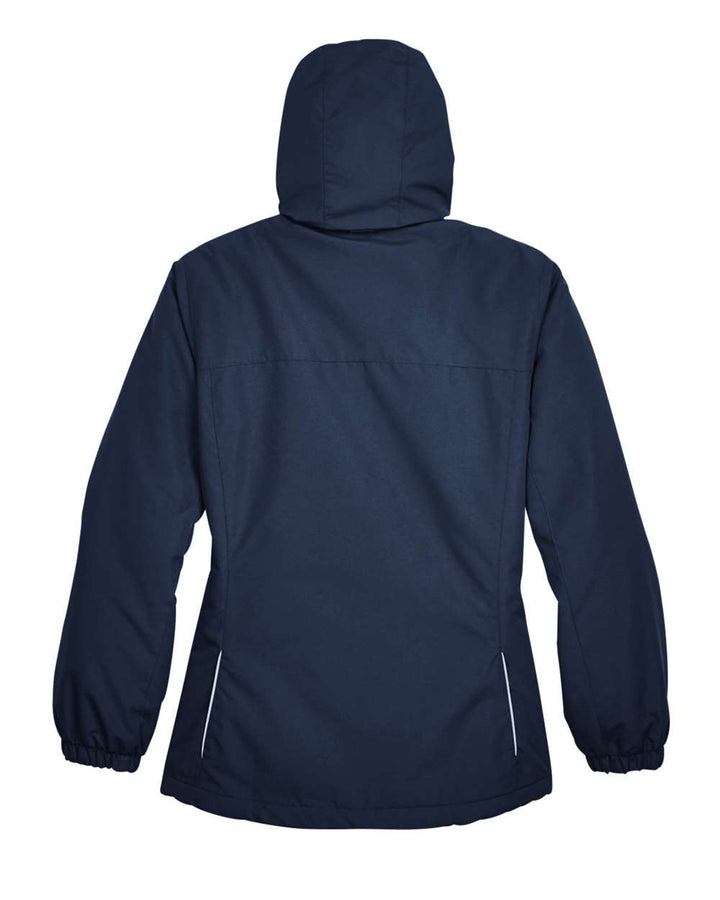 Rear View of Classic Navy Women's Profile Fleece-Lined All-Season Jacket - 78224