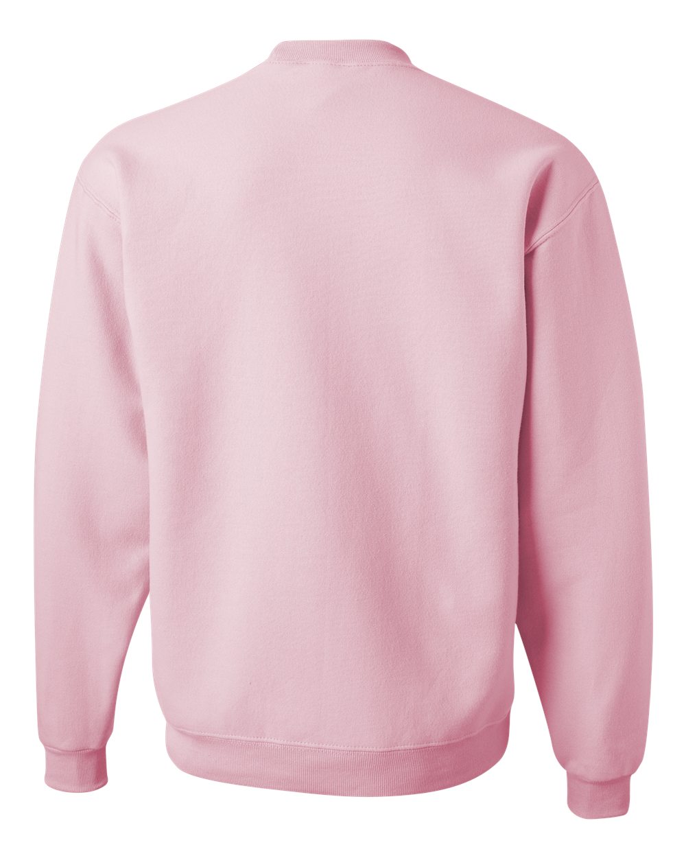 Rear View of Classic Pink NuBlend® Crewneck Sweatshirt - 562MR
