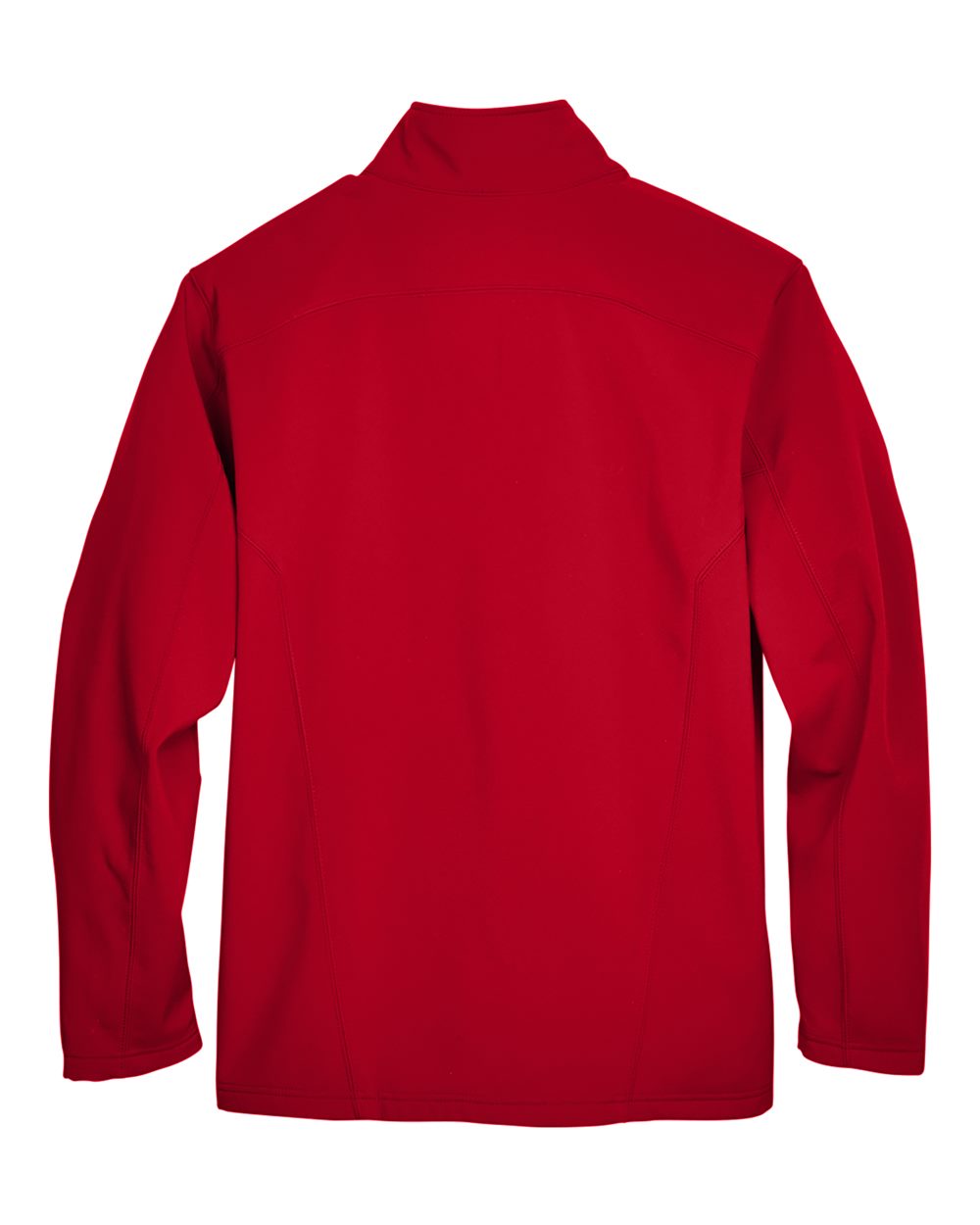 Rear View of Classic Red Men's Cruise Two-Layer Fleece Bonded Soft Shell Jacket - 88184