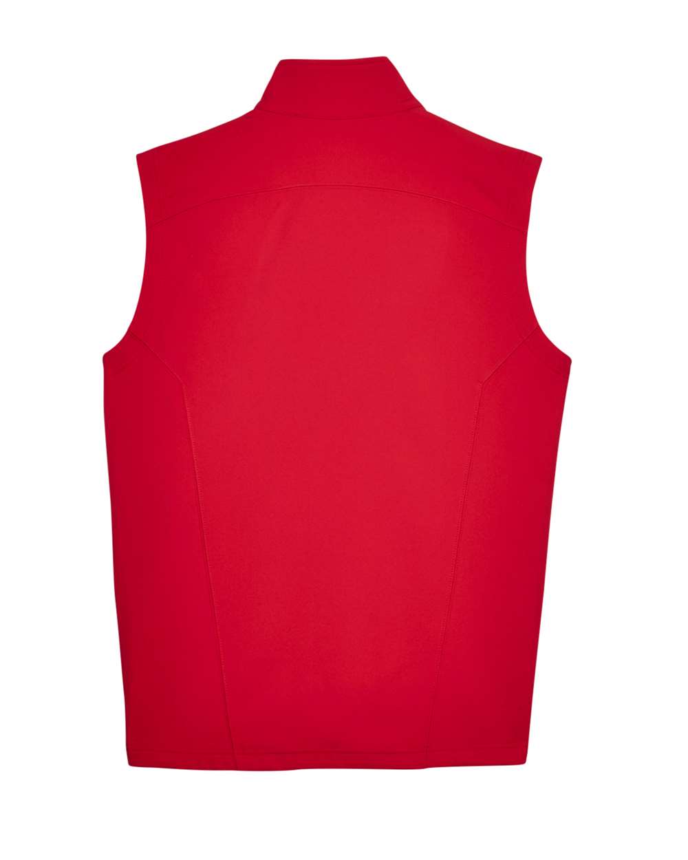 Rear View of Classic Red Men's Cruise Two-Layer Fleece Bonded Soft Shell Vest - CE701