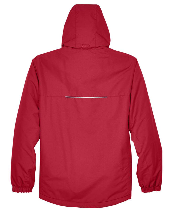 Rear View of Classic Red Men's Profile Fleece-Lined All-Season Jacket - 88224