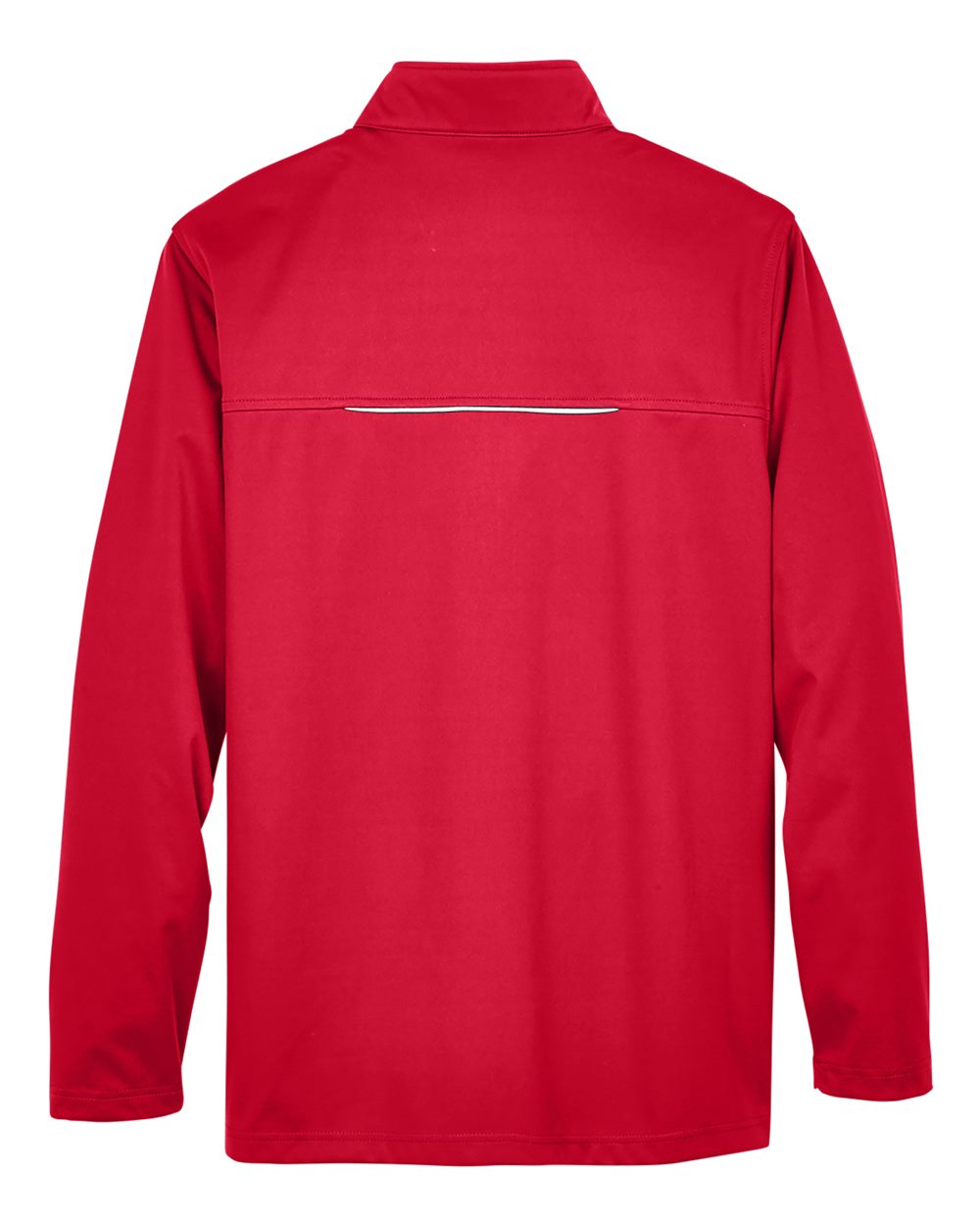 Rear View of Classic Red Men's Techno Lite Three-Layer Knit Tech-Shell - CE708
