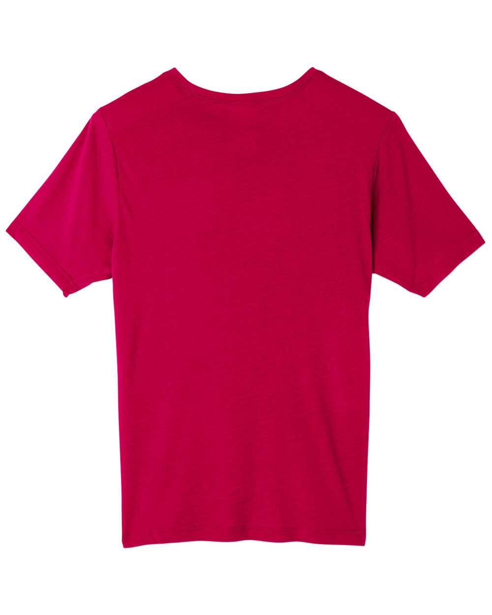 Rear View of Classic Red Unisex Fusion ChromaSoft™ Performance T-Shirt - CE111