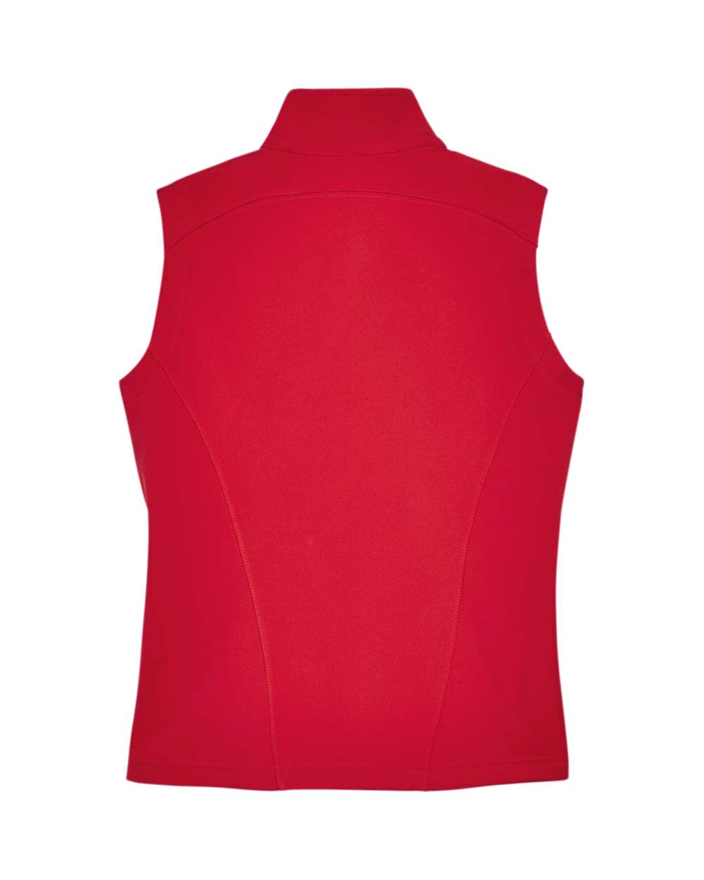 Rear View of Classic Red Women's Cruise Two-Layer Fleece Bonded Soft Shell Vest - CE701W