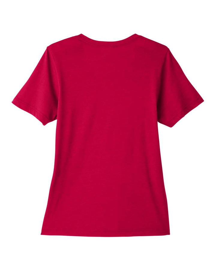 Rear View of Classic Red Women's Fusion ChromaSoft™ Performance T-Shirt - CE111W