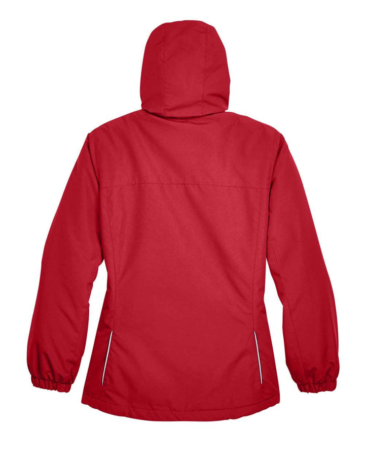 Rear View of Classic Red Women's Profile Fleece-Lined All-Season Jacket - 78224