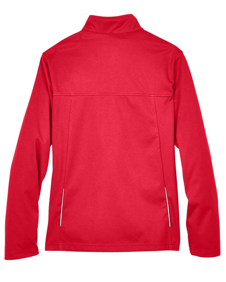 Rear View of Classic Red Women's Techno Lite Three-Layer Knit Tech-Shell - CE708W