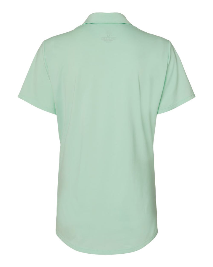 Rear View of Clear Mint Women's Ultimate Solid Polo - A515
