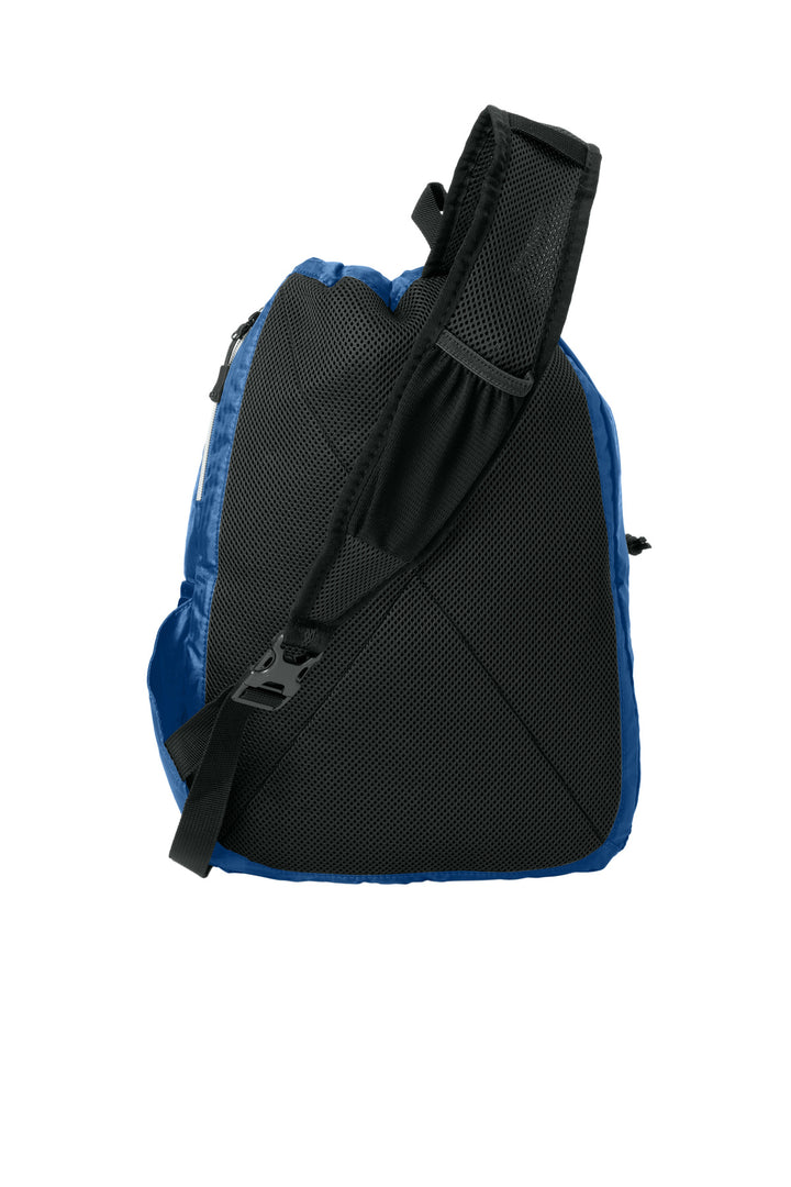 Rear View of Cobalt Blue/Bk OGIO Sonic Sling Pack. 412046