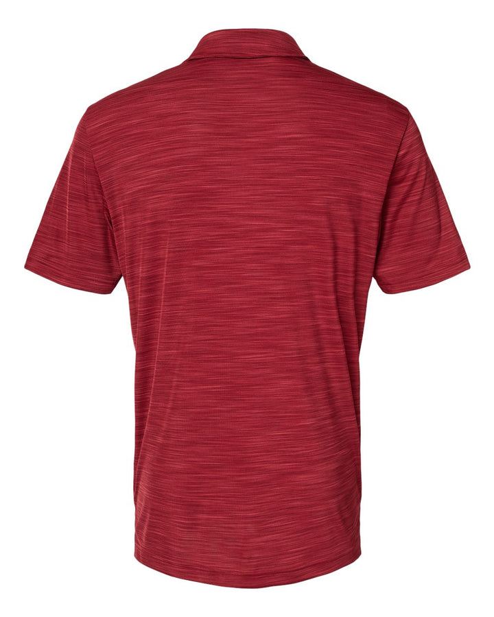 Rear View of Collegiate Burgundy Melange Mélange Polo - A402