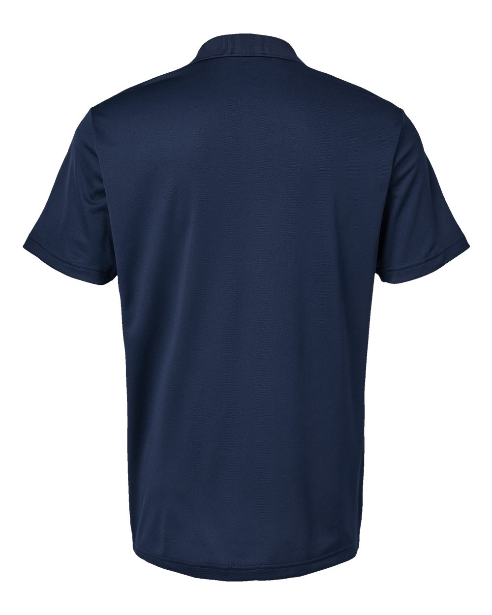 Rear View of Collegiate Navy Basic Sport Polo - A430