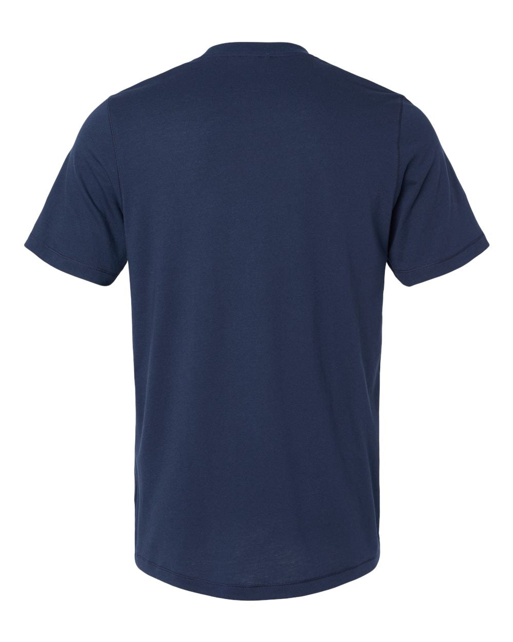 Rear View of Collegiate Navy Blended T-Shirt - A556