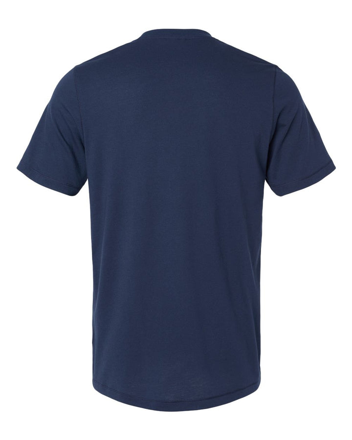 Rear View of Collegiate Navy Blended T-Shirt - A556