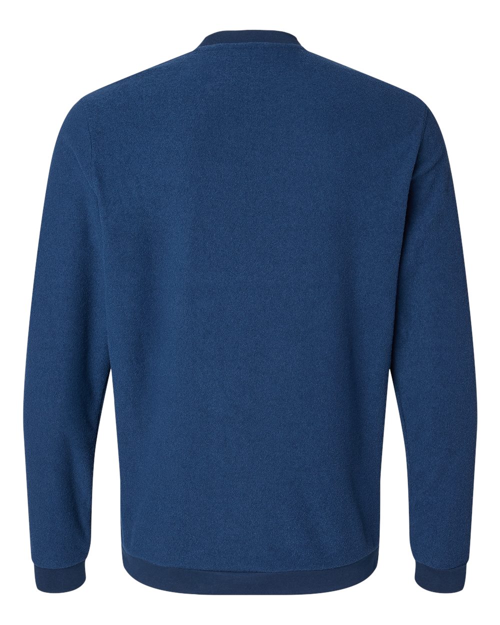 Rear View of Collegiate Navy Crewneck Sweatshirt - A586