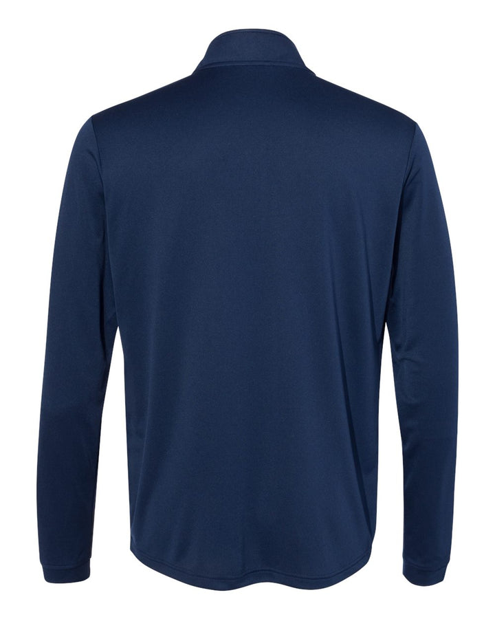 Rear View of Collegiate Navy Lightweight Quarter-Zip Pullover - A401
