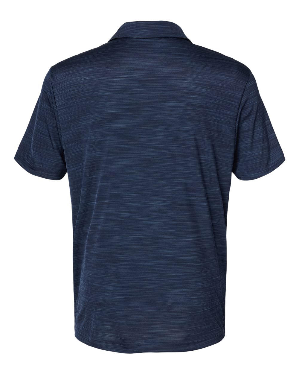 Rear View of Collegiate Navy Melange Mélange Polo - A402