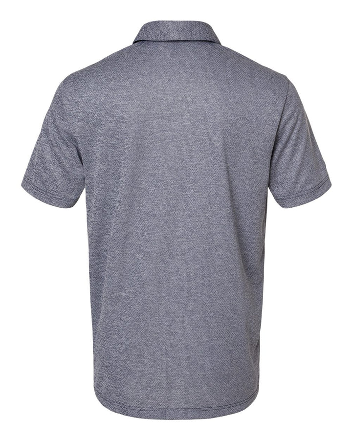 Rear View of Collegiate Navy Melange Space Dyed Polo - A591