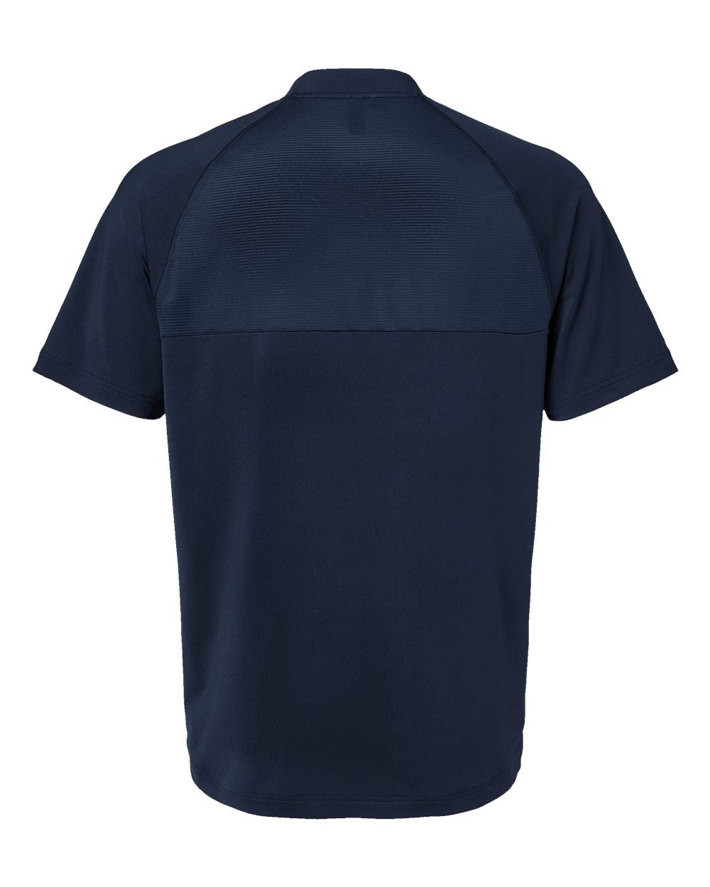 Rear View of Collegiate Navy Sport Collar Polo - A584