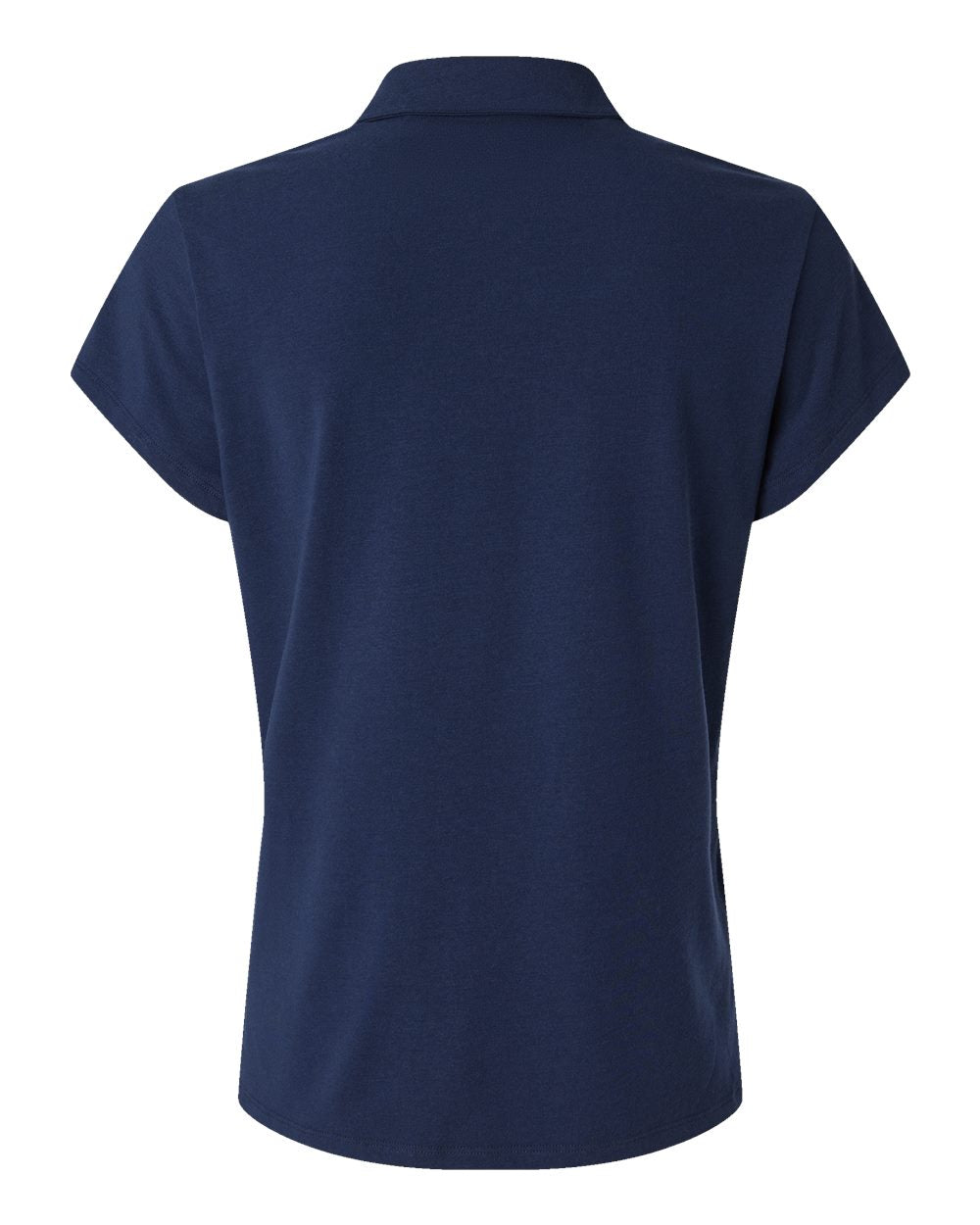Rear View of Collegiate Navy Women's Blend Polo - A690
