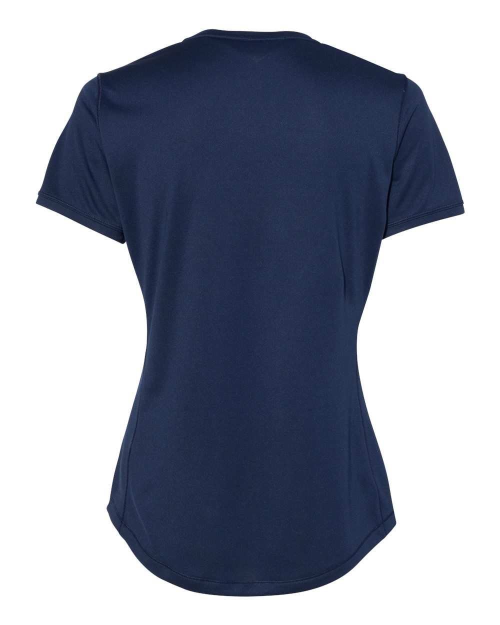 Rear View of Collegiate Navy Women's Sport T-Shirt - A377